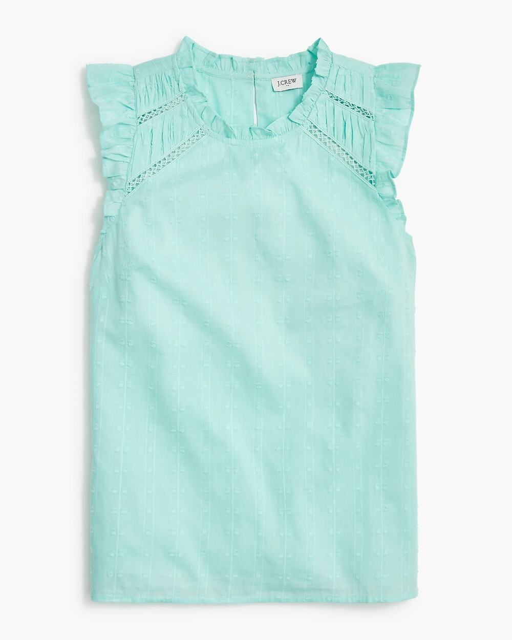 NWT J.Crew Factory Flutter-sleeve Cotton Clip Top Size XXS